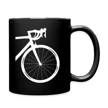 halbes Rennrad - Tasse einfarbig - Schwarz - Rechts