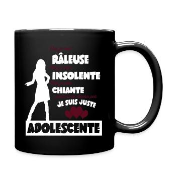 ADOLESCENTE - Mug uni - noir - Droite