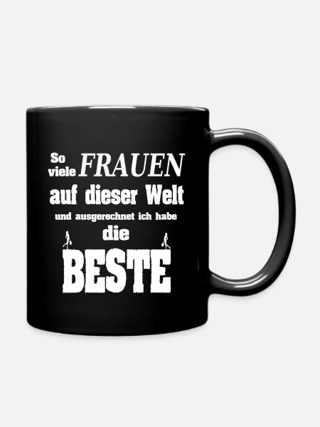 Beste Frau der Welt Geschenkidee - Tasse einfarbig - Schwarz