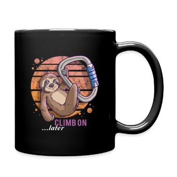 Climbing Sloth T-Shirt Bouldering Climbing - Full Colour Mug - black - Right