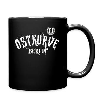 Berlin Motiv Ostkurve gebogen - Tasse einfarbig - Schwarz - Rechts