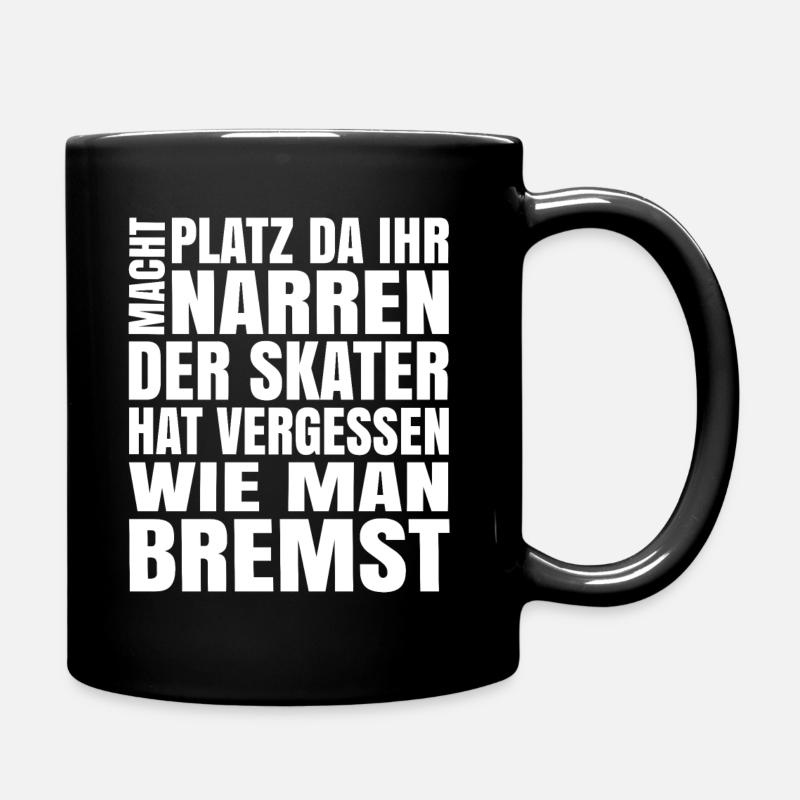 Skater narren bremsen skaten inliner inline - Tasse einfarbig - Schwarz