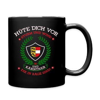 Kärntner Spruch - Tasse einfarbig - Schwarz - Rechts