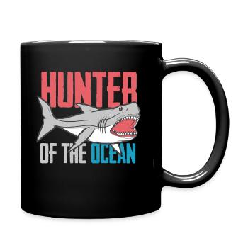 Requin - cadeau de océan de chemise de vacances de plage - Mug uni - noir - Droite