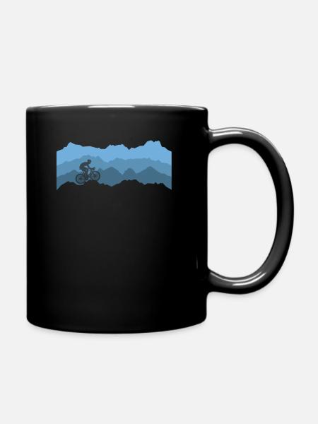 Bike shirt cycling cycling gift - Full Colour Mug - black