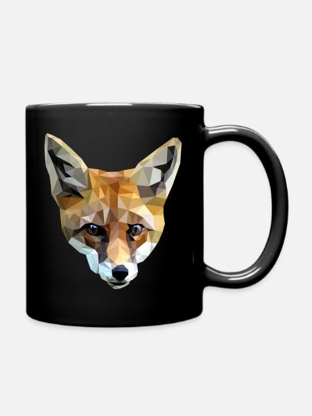 Fuchs - Tasse einfarbig - Schwarz