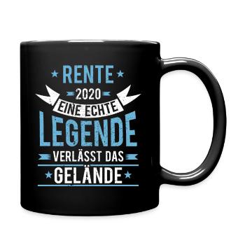 Rente 2020 - Tasse einfarbig - Schwarz - Rechts