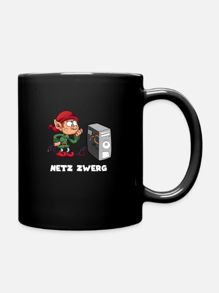 Netz Zwerg - Tasse einfarbig - Schwarz