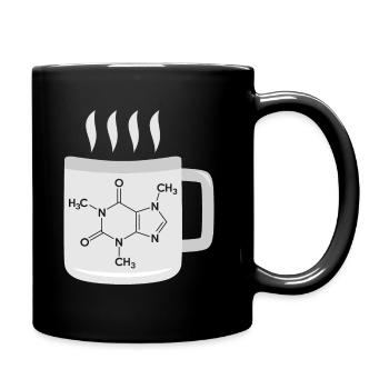 Chemistry Caffeine Molecule - Full Colour Mug - black - Right