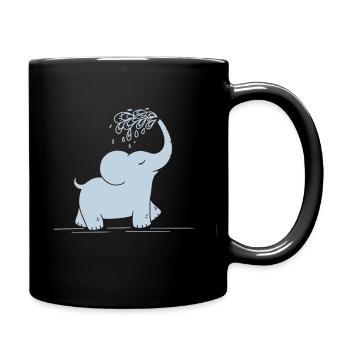 éléphant - Mug uni - noir - Droite