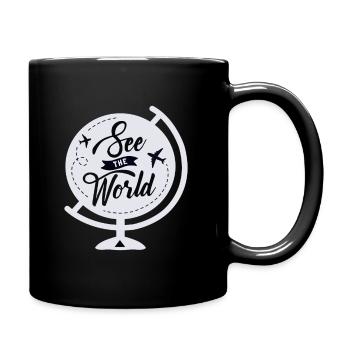 Voir le monde - Mug uni - noir - Droite