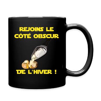 Logo Raclette - Tasse einfarbig - Schwarz - Rechts