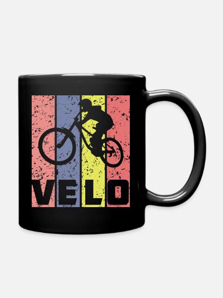 vélo/velo/vélos/t shirt velo/cyclisme/vélo course - Mug uni - noir