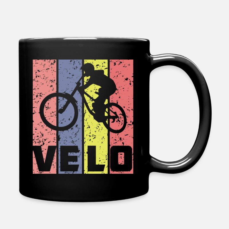vélo/velo/vélos/t shirt velo/cyclisme/vélo course - Mug uni - noir