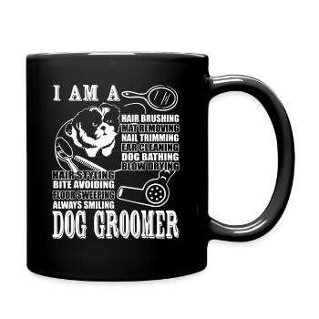 Das Versprechen des Hundefriseurs - Tasse einfarbig - Schwarz - Rechts
