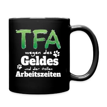 TFA Tiermedizin Leidenschaft Tierliebe Tierarzt - Tasse einfarbig - Schwarz - Rechts