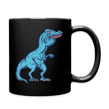 Tyrannosaurus Rex Überbiss Hasenzähne Witzig - Tasse einfarbig - Schwarz - Rechts