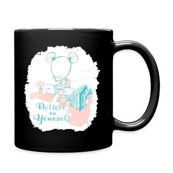 Believe in Yourself - Tasse einfarbig - Schwarz - Rechts