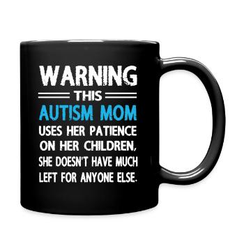 Autism Mom Shirt - Full Colour Mug - black - Right