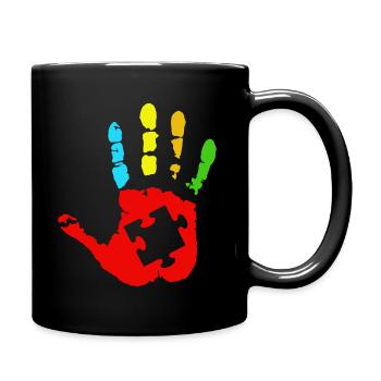 Autism T shirt - Full Colour Mug - black - Right