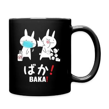 Baka Anime, Baka mang, Funny Japanese Baka Rabbit - Mug uni - noir - Droite