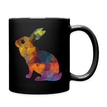 Rabbit - Full Colour Mug - black - Right