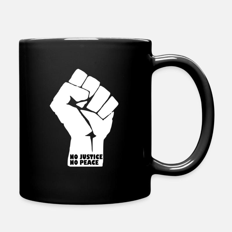 no justice no peace non au racisme à l'injustice - Mug uni - noir