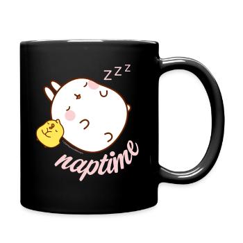 Molang Piu Piu Naptime Schlafenszeit - Tasse einfarbig - Schwarz - Rechts