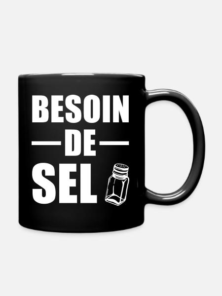 Besoin de Sel - Mug uni - noir