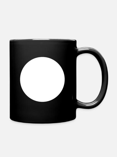 White Round White Dot White Circle - Full Colour Mug - black