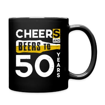 Cheers And Beer To 50 Years Shirt Funny Drinking - Full Colour Mug - black - Right