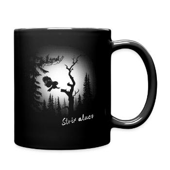 Tawny Owl - Strix aluco - Full Colour Mug - black - Right