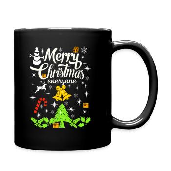 Joyeux Noël, Joyeux Noël, Joyeux Noël - Mug uni - noir - Droite