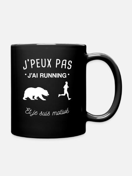 Running drôle homme - Mug uni - noir