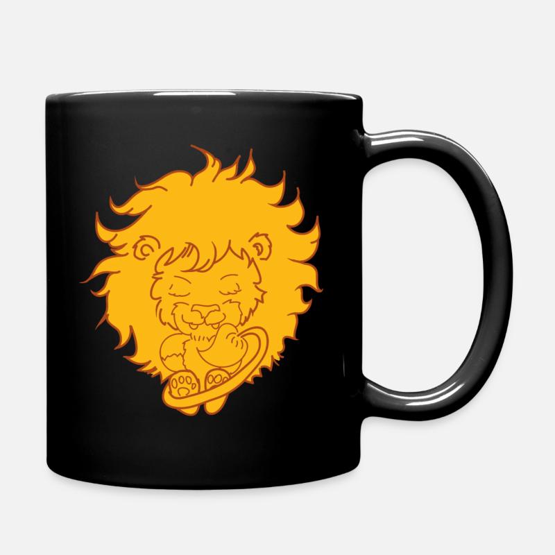 Kleiner Baby Löwe - Tasse einfarbig - Schwarz