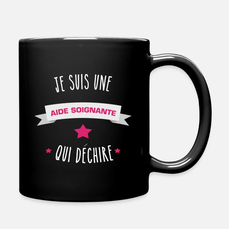 je suis une aide soignante qui déchire - Mug uni - noir