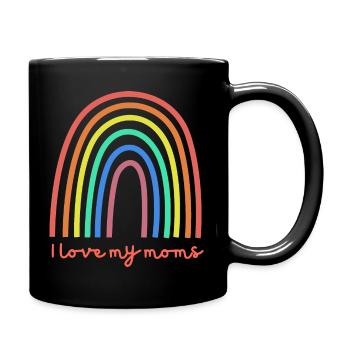 I Love My Moms - Tasse einfarbig - Schwarz - Rechts