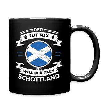 Schottland Flagge Vintage Alba Used Look GB UK - Tasse einfarbig - Schwarz - Rechts