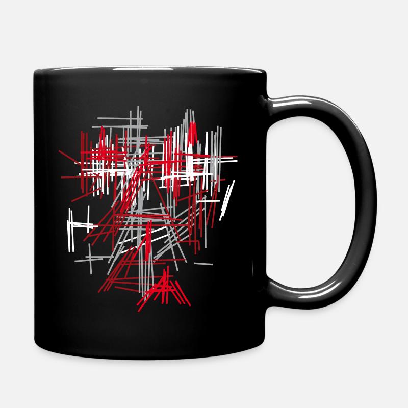 Abstrakt - Tasse einfarbig - Schwarz