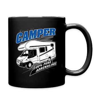 Wohnmobil - Caravan - Camping - Camper - Tasse einfarbig - Schwarz - Rechts