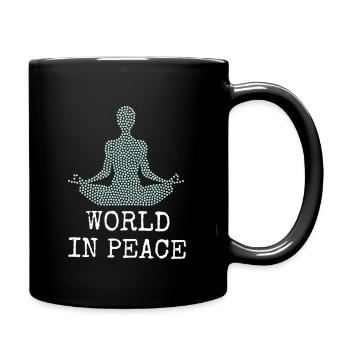 La paix dans le monde grâce au yoga - Mug uni - noir - Droite