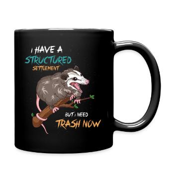 Opposum Dirty Animal graphique - Mug uni - noir - Droite