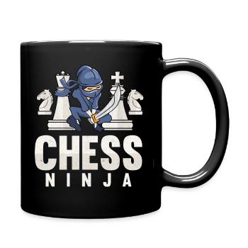 Chess Ninja Funny Chess Player Gift Chess Pieces - Tasse einfarbig - Schwarz - Rechts