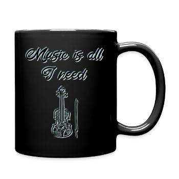 Musik - Tasse einfarbig - Schwarz - Rechts