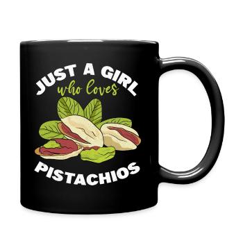 Just A Girl Who Loves Pistachios Funny Pistachio - Full Colour Mug - black - Right