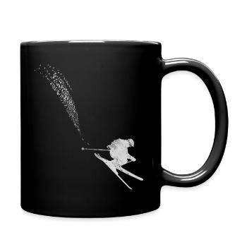 Ski slogans in freeski and Austria on holiday - Full Colour Mug - black - Right