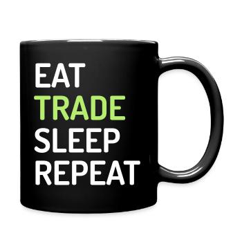 Eat Trade Sleep Repeat - Full Colour Mug - black - Right
