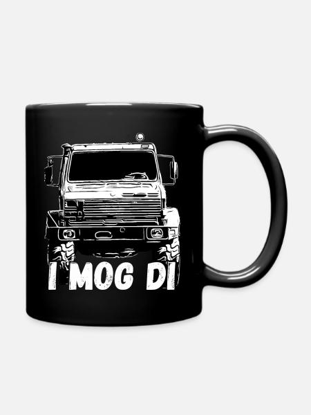 Unimog , Nutzfahrzeug, Lkw, Unimog 406, Traktor - Tasse einfarbig - Schwarz