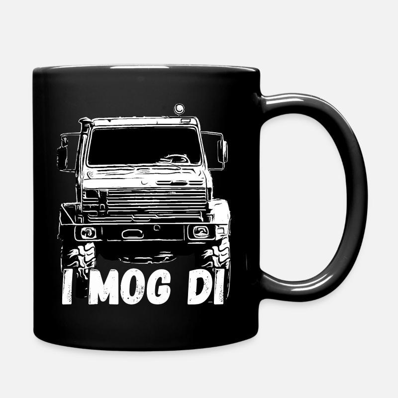 Unimog , Nutzfahrzeug, Lkw, Unimog 406, Traktor - Tasse einfarbig - Schwarz