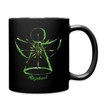 Archangel Raphael - Full Colour Mug - black - Right